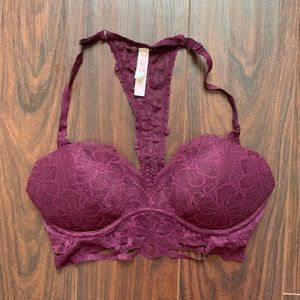 Burgundy bralette